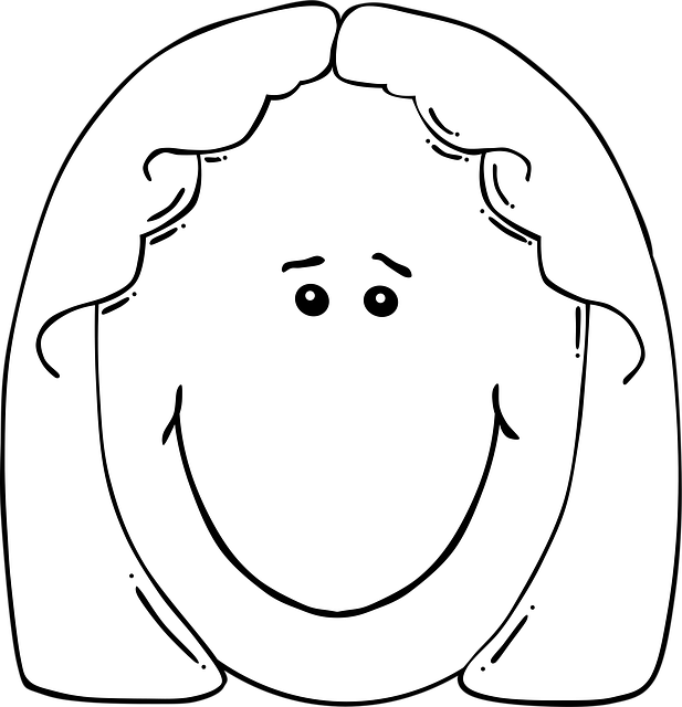 Free woman smile happy illustration