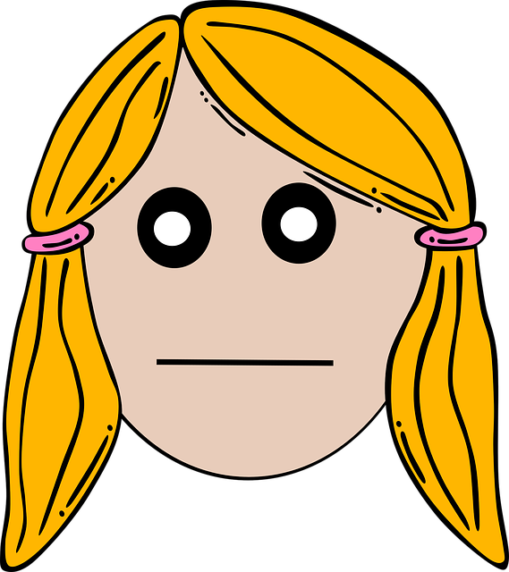 Free blonde girl young girl vector