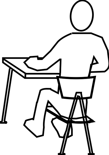 Free desk chair man vector
