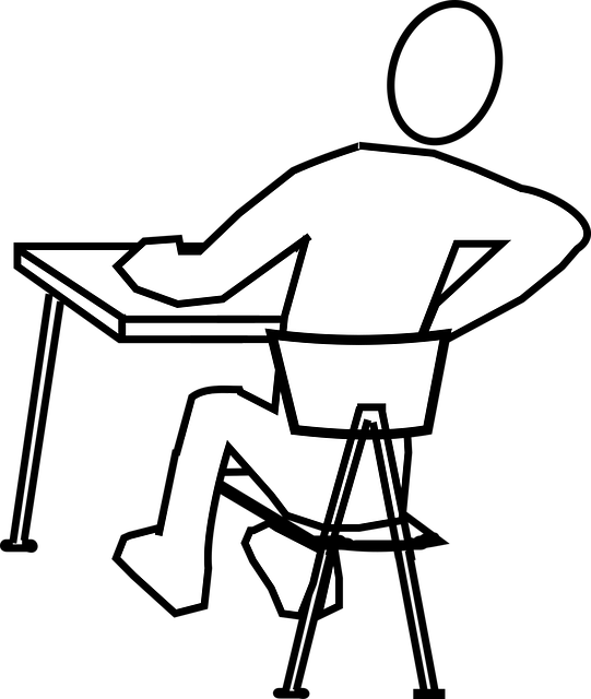 Free desk chair man vector
