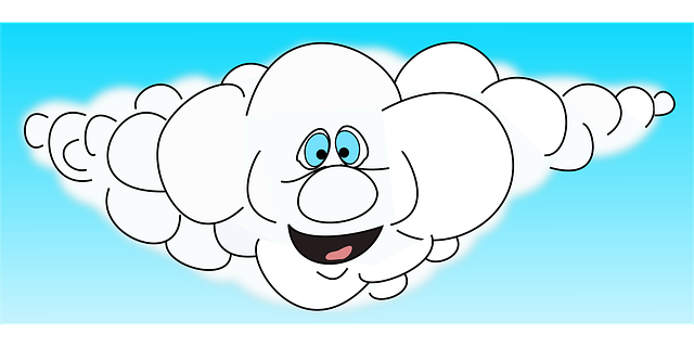 Free cloud smiling cartoon vector