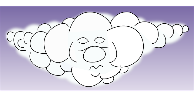 Free cloud sleeping cartoon vector
