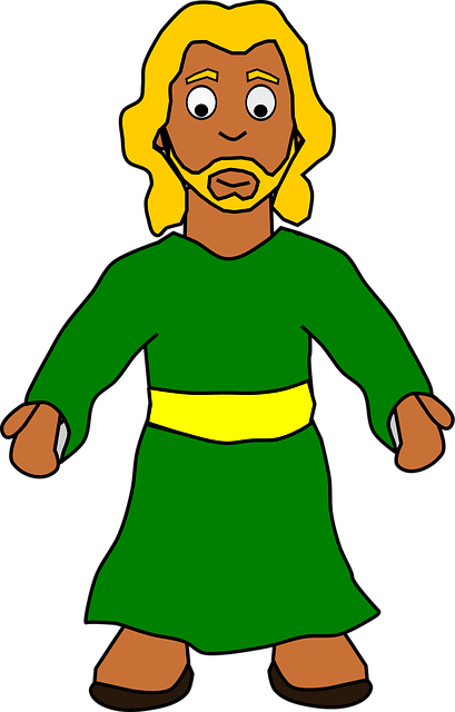 Free man green yellow illustration