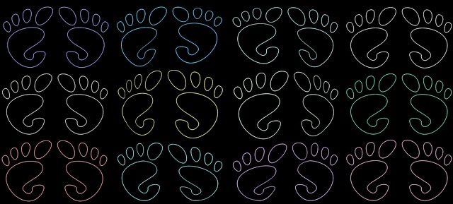 Free feet foot prints illustration