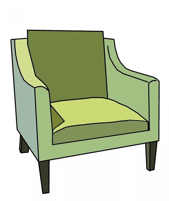Free green arm chair illustration