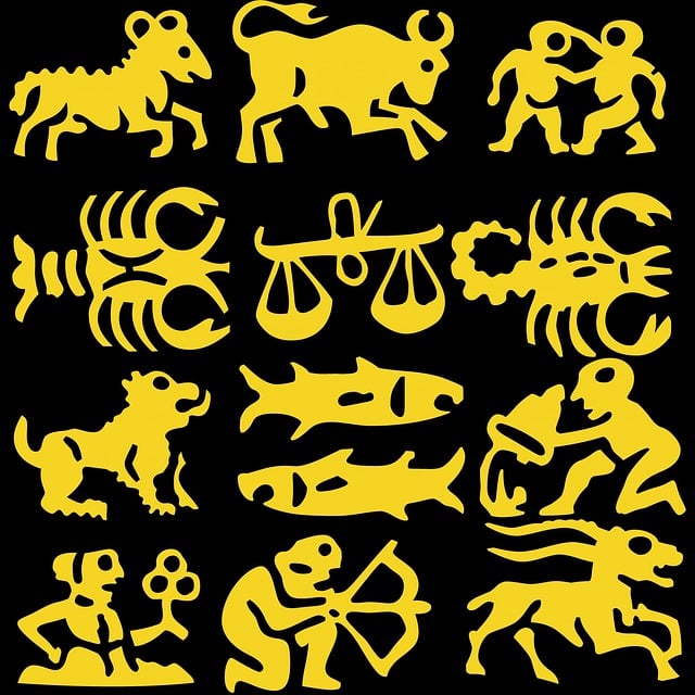 Tierkreis, Unterzeichnen, Zeichen