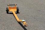 tow bar, yellow, equipment