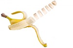 banana, slice, white