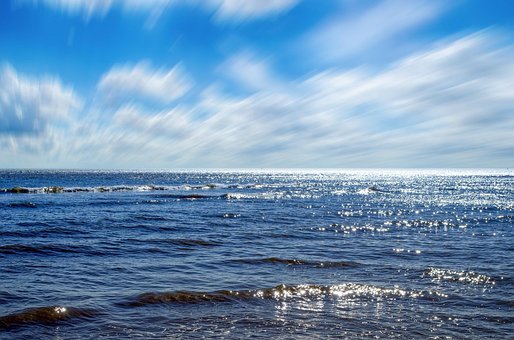 Oceán, Nebe, Moře, Horizont, Venkovní
