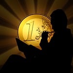 euro, coins, man