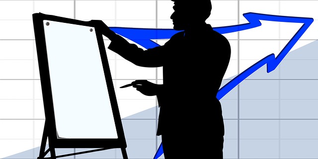 Homem, Silhueta, Flipchart, Muro