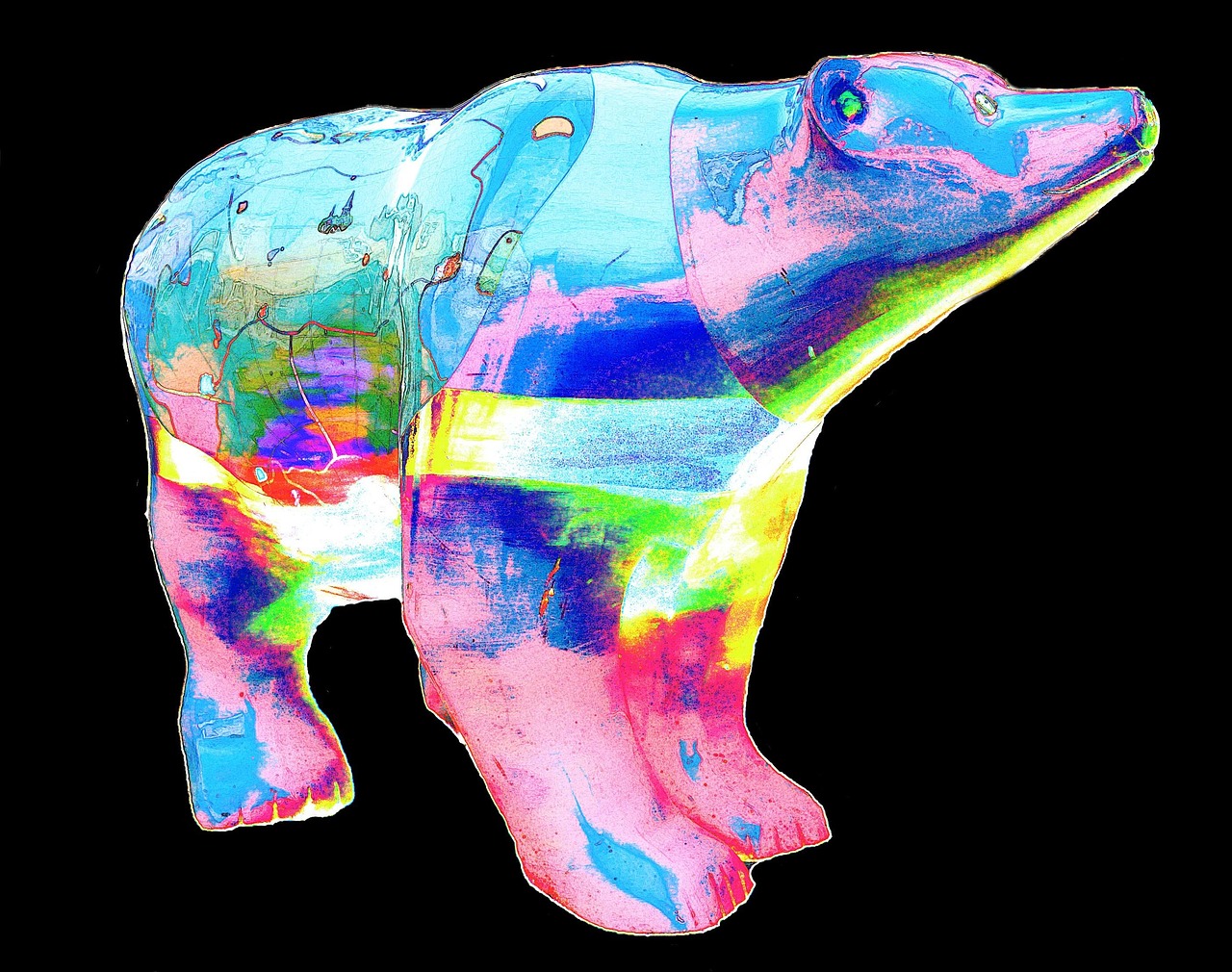 Color Bear Effects Bear Multicoloured Colorful - Free photo on Pixabay - Pixabay