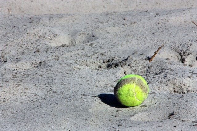 Tennisbold, Bold, Sport, Gul, Strand