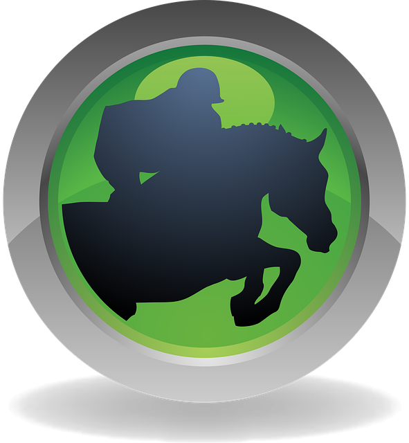 Free sport horse riding icon vector