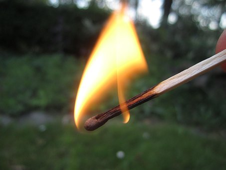Flamme, Feuer, Streichholz, Hitze