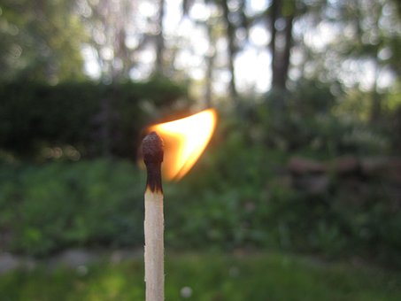 Flamme, Feuer, Streichholz, Hitze