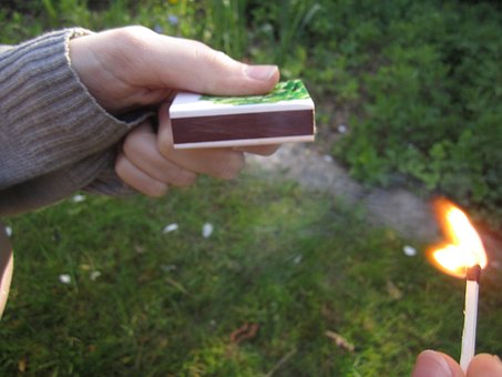 Flamme, Feuer, Streichholz, Hitze