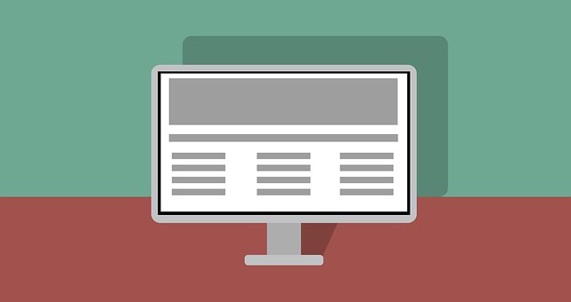Monitor, Izolované, Displej, Internet