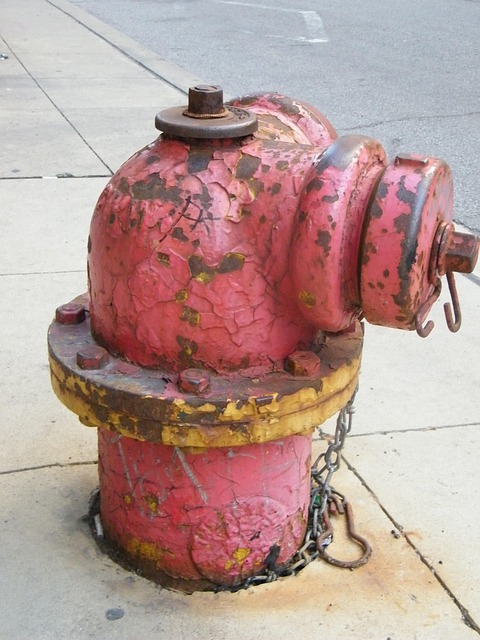 Hydrant, Usa, Červené, Rez