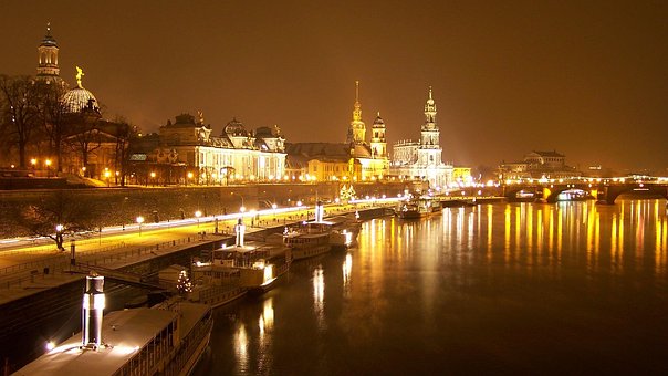 Dresden, Historiske Centrum, Elbe, Flyde