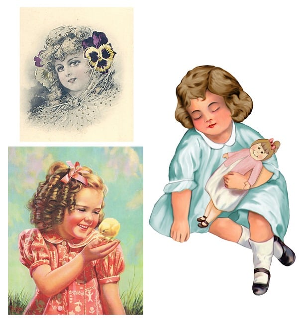 Free children vintage vintage children illustration