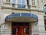 criterion restaurant, sign, building