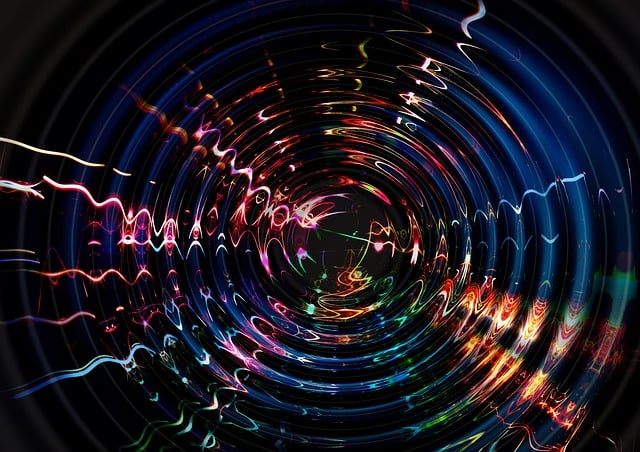 Free waves concentric circles illustration