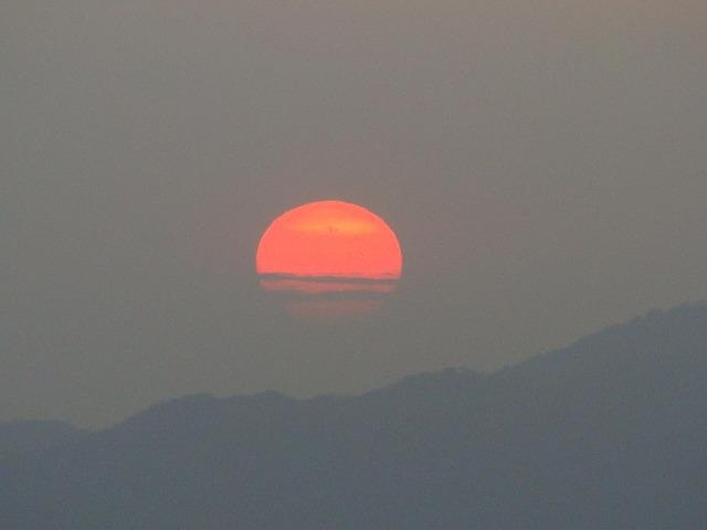 Free Red Sun Sunset photo and picture