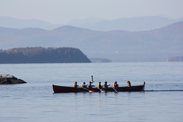 Roning, Sø, Lake Champlain, Bjerge, Vand
