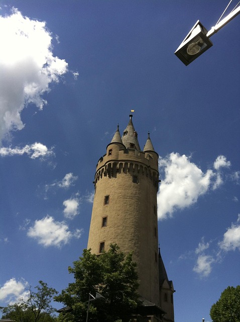 Frankfurt, Eschenheimer, Port, Skyer