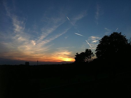 Lohrberg, Solnedgang, Himmel, Natur