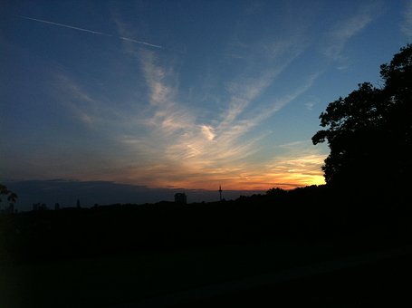 Lohrberg, Solnedgang, Himmel, Natur