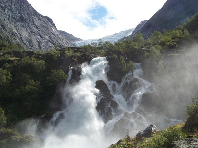 Free Glacier Waterfall photo and picture