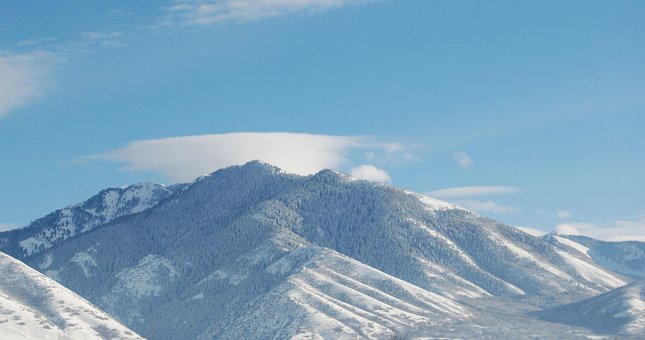 Utah, Fjell, Også, Vinter, Snø