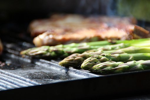 Asparagus, Green Asparagus, Steak