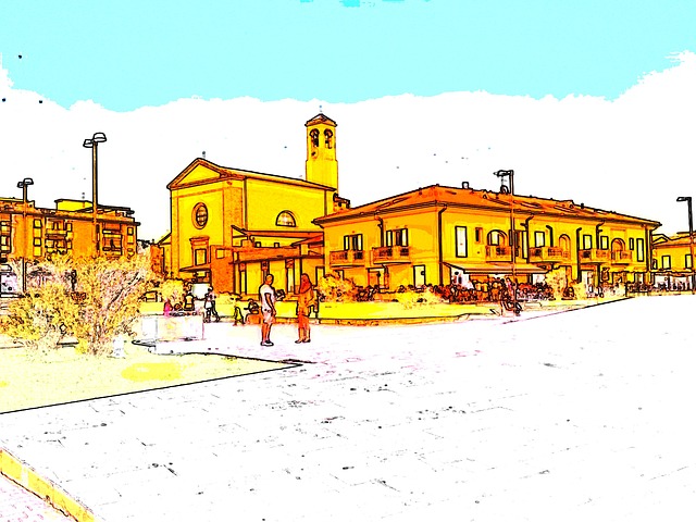 Download free HD stock image of Building City Free building city road illustration