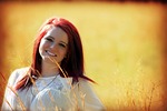 girl, outdoors, smiling