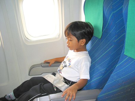 Niño, Avión, Asiento