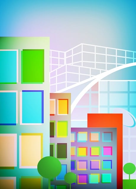 Free city modern business illustration