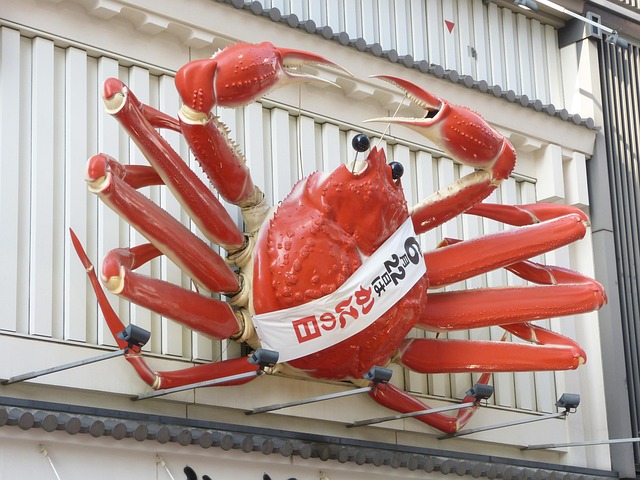 Meeresfrüchte, Krabbe, Japan, Osaka