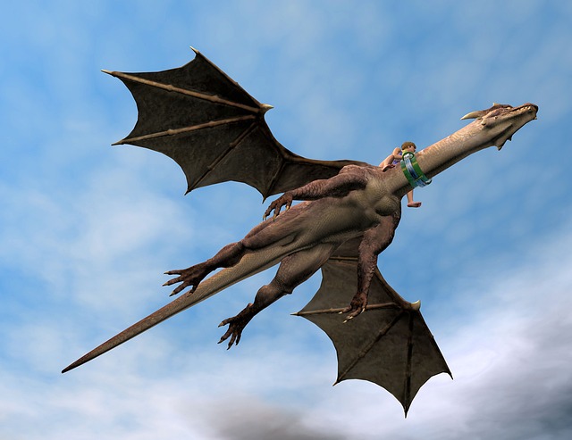 Free dragon fantasy flying illustration