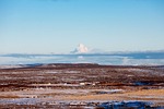 volcano, desert, smoke
