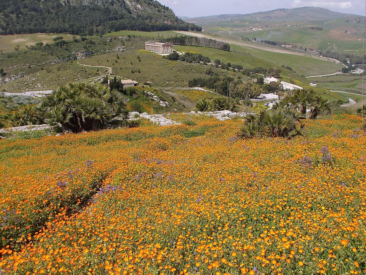 Sicily Temple Sea Of Flowers - Free photo on Pixabay