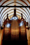 church, organ, light