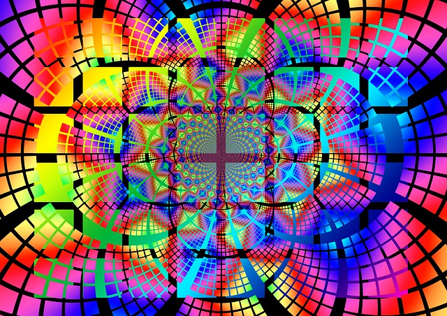 Free multicoloured surface tile illustration