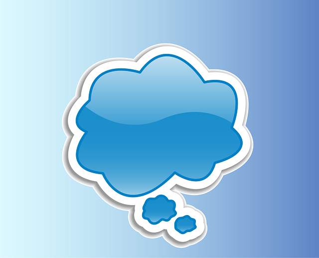 Free blue balloon throughts vector