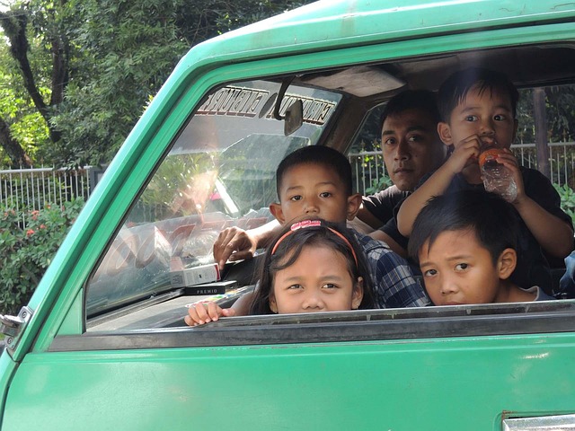 Indonésia, Filho, Veículo, Carro