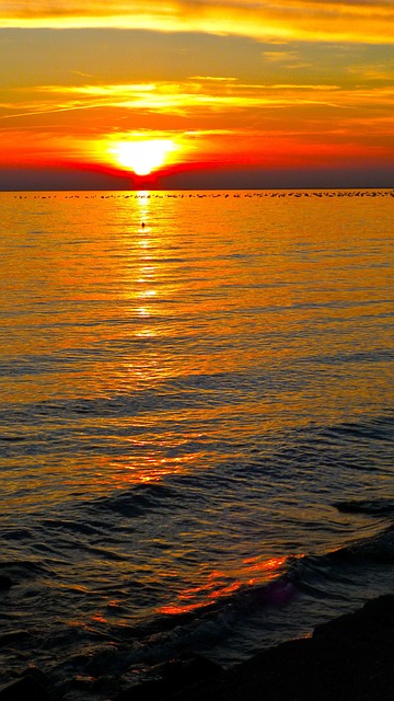 Free Sunset Sea photo and picture