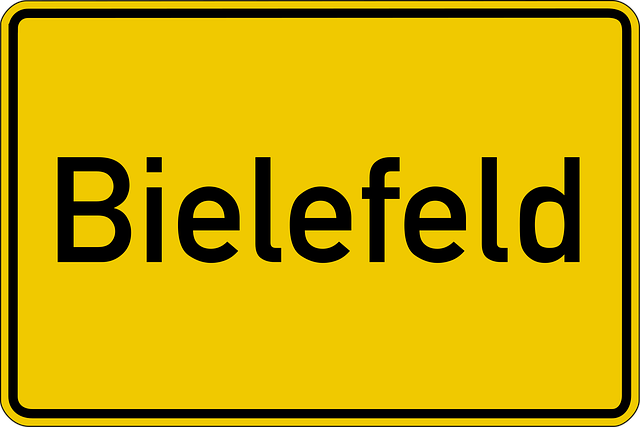 Free bielefeld place-name sign sign vector