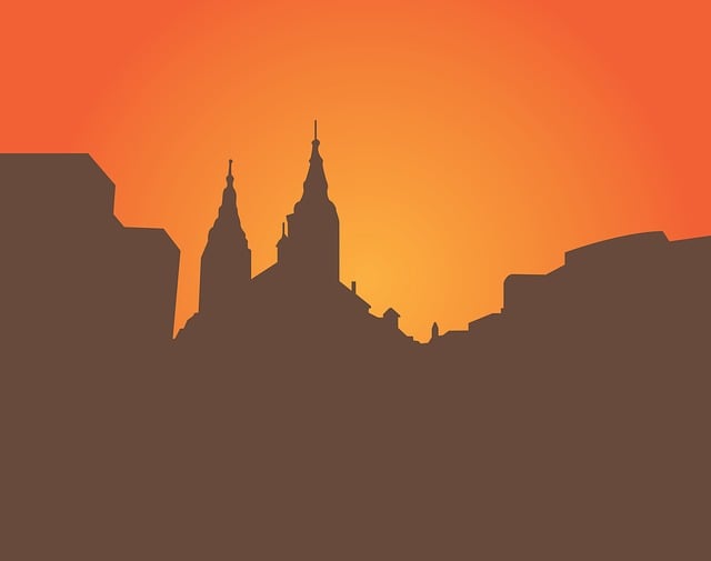 Free Catholic Church Silhouette illustration and picture